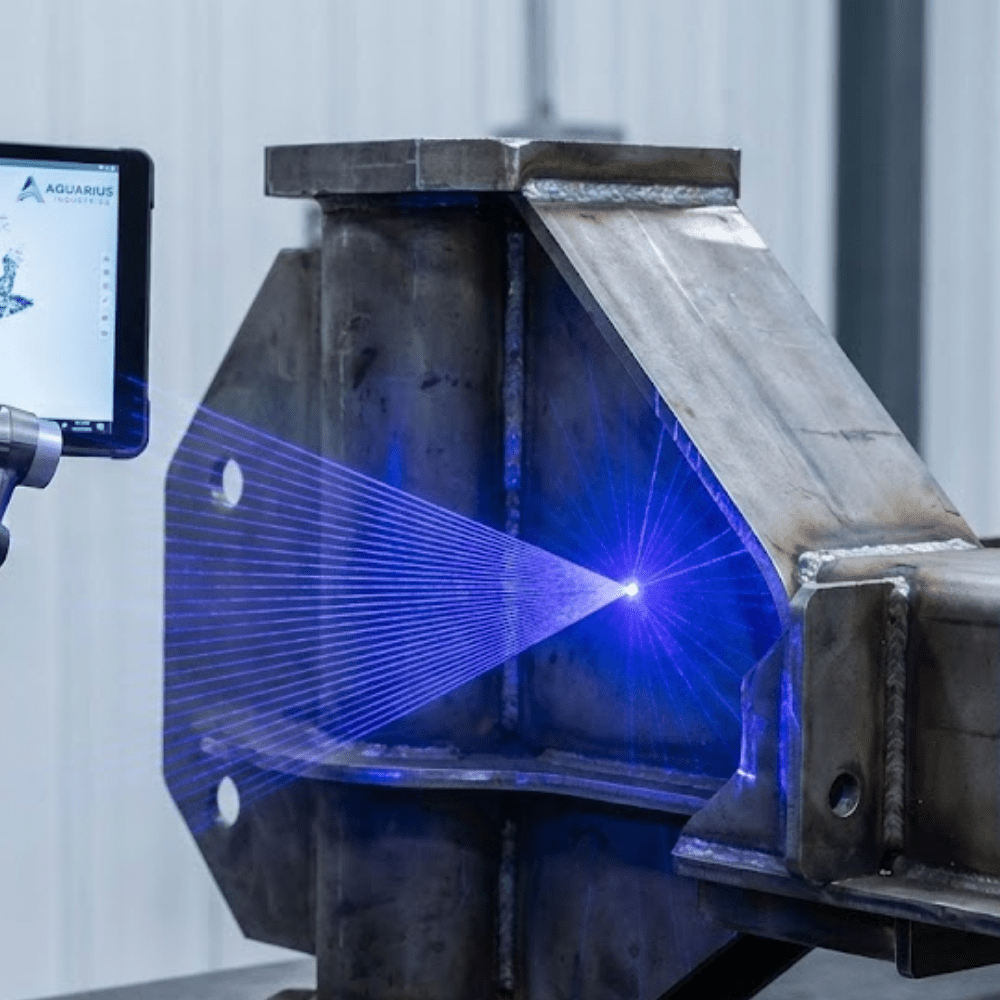 3D-Messtechnik an geschweißtem Bauteil für Maschinenbau bei Aquarius Industries in Wildeshausen