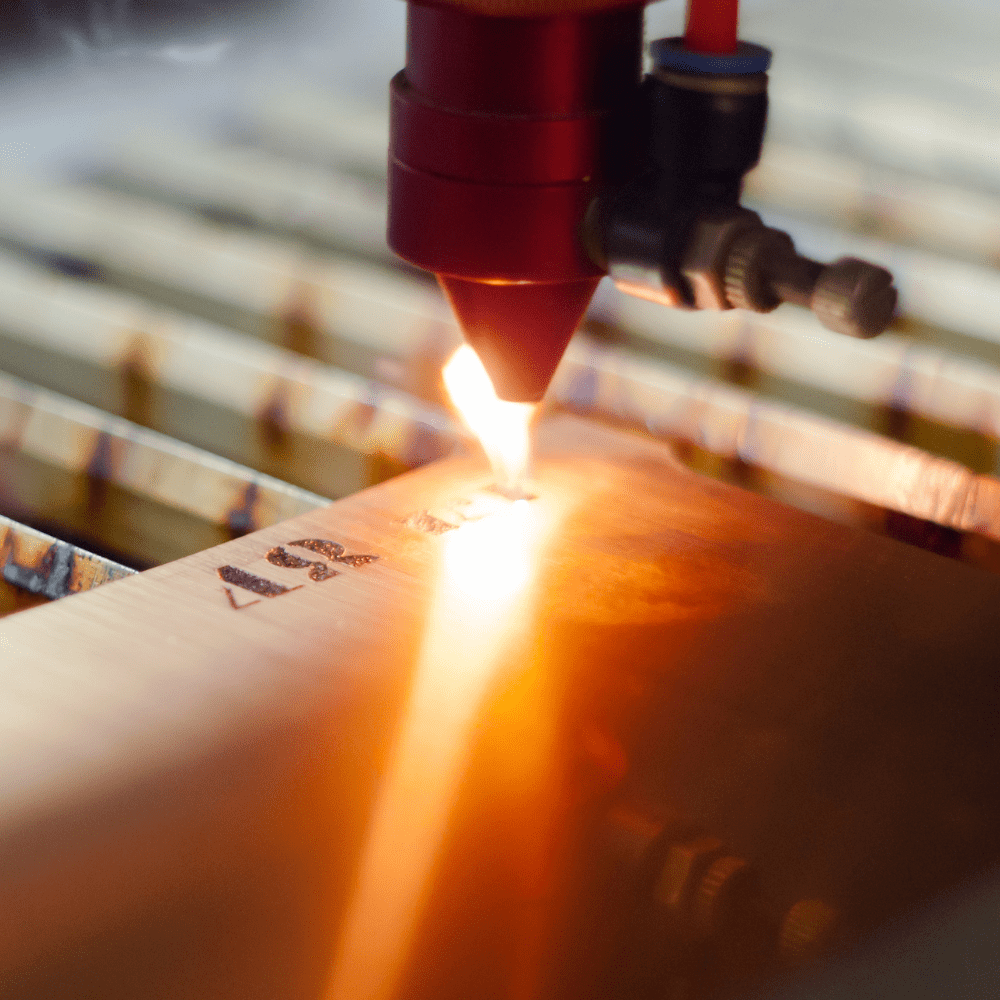 Laserbeschriftung Metallplatte Maschinenbau Aquarius Industries Wildeshausen